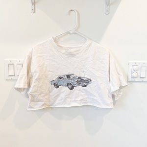 John galt cropped car shirt, brandy Melville